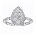 thumbnail image 1 of 0.70 CT. T.W. Pear Shaped Diamond Halo Ring in 14K Gold, 1 of 5