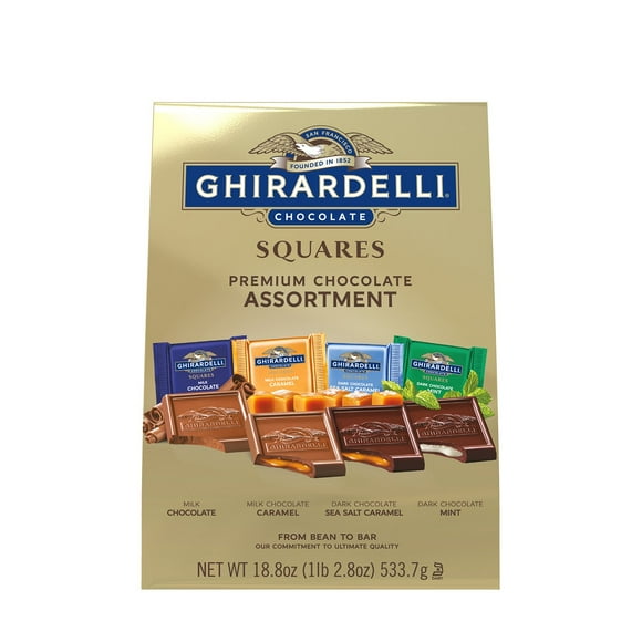 GHIRARDELLI Premium Chocolate Assortment Squares, 18.8 oz.