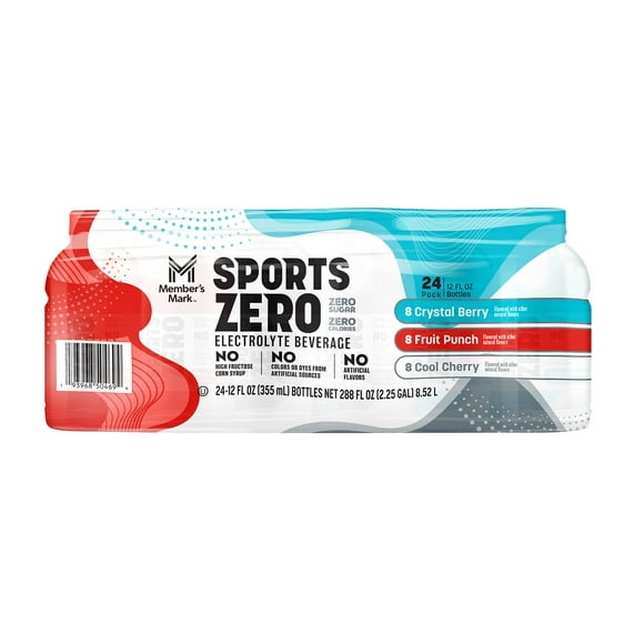 Member's Mark Sports Drink Zero, 12 fl. oz., 24 pk.