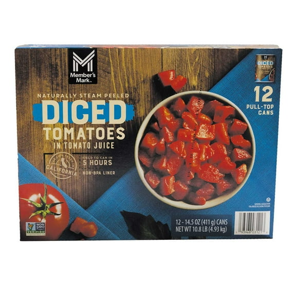 Member's Mark Diced Tomatoes in Tomato Juice, 14.5 oz., 12 pk.