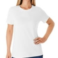 thumbnail interactive-video image 1 of Member's Mark Women's Essential Short Sleeve Crewneck T-Shirt, 1 of 7