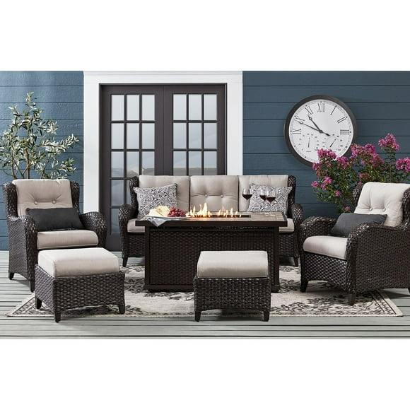 Member's Mark Heritage Fire Seating Set with Sunbrella Fabric, 6pc
