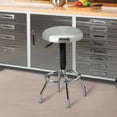 thumbnail image 2 of Seville Classics® Stainless Steel Seat Pneumatic Adjustable Work Stool, 19" W x 25.5" to 29.75" H, 2 of 3