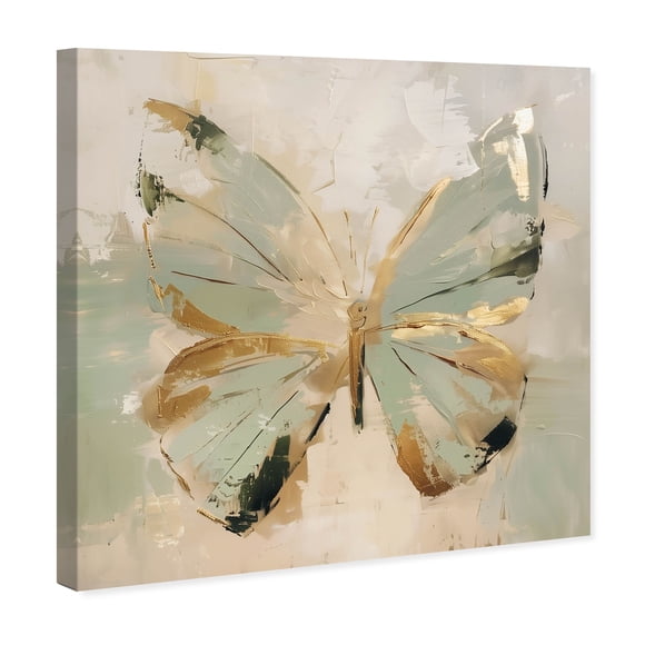 Sage Butterfly Colorful Canvas Print by Oliver Gal Prints