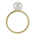 thumbnail image 2 of Cultured Freshwater Pearl and 0.08 CT.T.W. Diamond Ring in 14K Gold, 2 of 6