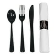 thumbnail image 2 of Party Essentials Napkin Roll Bag Set with Black Cutlery (4 - 25 ct. packs, 100 total), 2 of 2