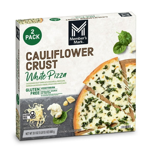Member's Mark Cauliflower Crust White Pizza, 15.5 oz.,  2 pk.