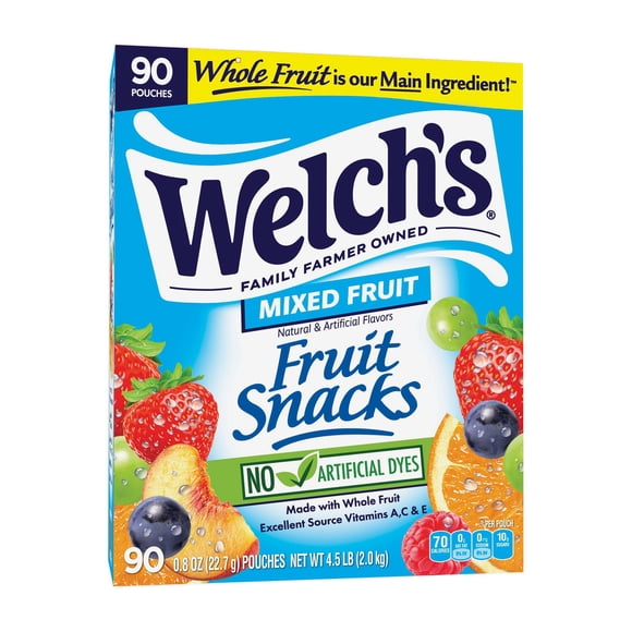 Welch's Mixed Fruit Fruit Snack, 0.8 oz, 90 pk.