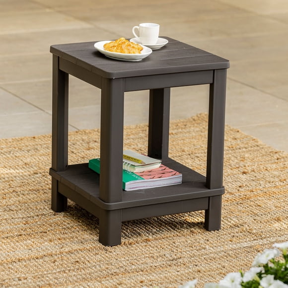 Keter Deluxe Side Table with Shelf