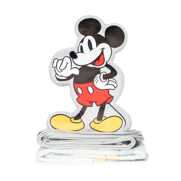 Disney Kids Character Shaped Pillow and Throw Set