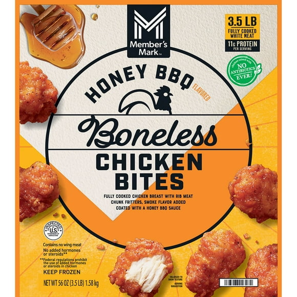 Member's Mark Breaded and Boneless Honey Barbecue Chicken Bites, Frozen, 3.5 lbs.