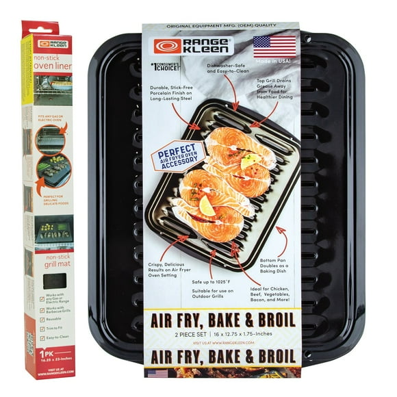 Range Kleen 3-Piece Effortless Oven Bundle, Broiler Pan and Oven Liner