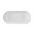 thumbnail image 3 of A&E Bath and Shower Kara 59in or 67in Freestanding Bathtub with Center Drain in White Acrylic High‑Gloss, 3 of 13