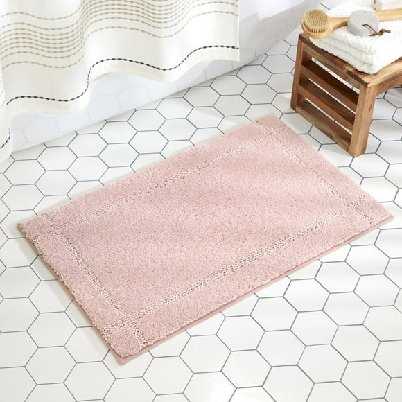 Town & Country Everyday Ultra Plush Solid Tufted Border Bath Mat 20"x32"