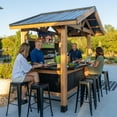 thumbnail image 4 of Backyard Discovery Palisades Outdoor Cedar Bar with PowerPort, 4 of 15