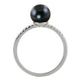 thumbnail image 2 of Cultured Freshwater Pearl and 0.08 CT.T.W. Diamond Ring in 14K Gold, 2 of 6
