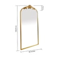 thumbnail image 4 of Azalea Park 36" x 72" Antique Gold Filigree Style Metal Leaner Floor Mirror, 4 of 7