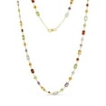thumbnail image 2 of Multi-Gemstone Station Necklace in 14K Gold, 2 of 5