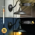 thumbnail image 3 of Classy Caps Dark Bronze Solar Barn Light, 3 of 8