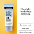thumbnail image 3 of Neutrogena Ultra Sheer Dry-Touch Sunscreen Lotion, SPF 70, 3 oz., 3pk., 3 of 9