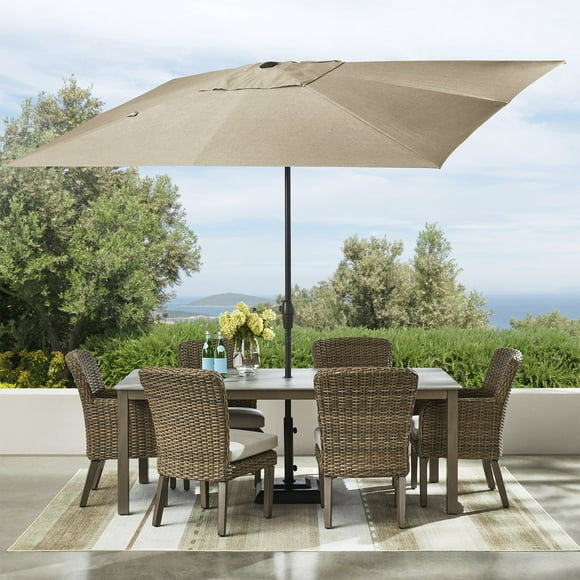 Member's Mark 10' Rectangular Umbrella with Sunbrella Fabric