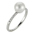 thumbnail image 1 of Cultured Freshwater Pearl and 0.08 CT.T.W. Diamond Ring in 14K Gold, 1 of 6