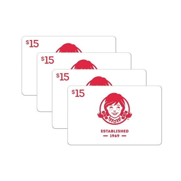 Wendy's $60 Gift Card Multi-Pack, 4 x $15