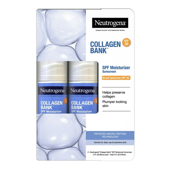 Neutrogena Collagen Bank Moisturizer Sunscreen, SPF 30, 2 fl. oz., 2 pk.