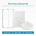 thumbnail image 4 of Breeze 36” x 36” x 77” Corner Shower Kit with Clear Glass, Walls, Base and Hardware, 4 of 20