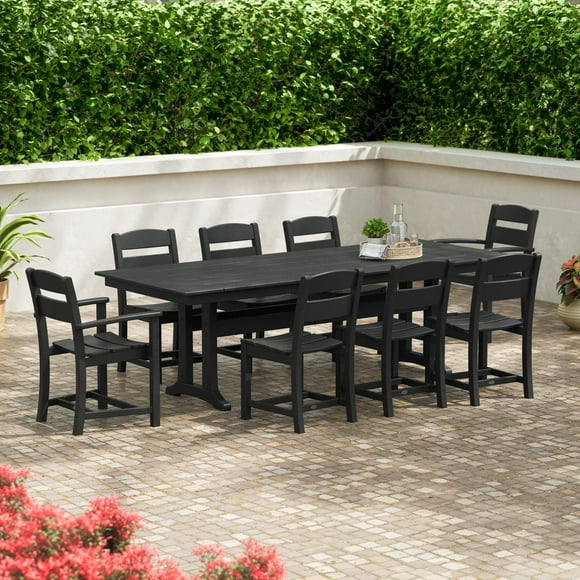 POLYWOOD Gulf Shores Patio Dining Set, 9pc
