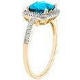 thumbnail image 2 of Cushion Cut Gemstone & 0.18 CT.T.W. Halo Diamond Ring in 14K Gold, 2 of 2