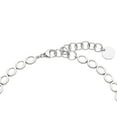 thumbnail image 3 of Oval Cut Lab Created Gemstone Halo Tennis Necklace in Sterling Silver, 3 of 4