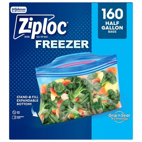 Ziploc Half Gallon Freezer Bags, 160 ct.