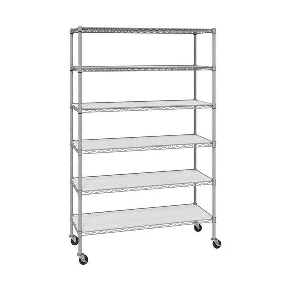 Member's Mark 6-Tier NSF Heavy Duty Wire Shelving, 47.75" W x 18" D x 75.5" H