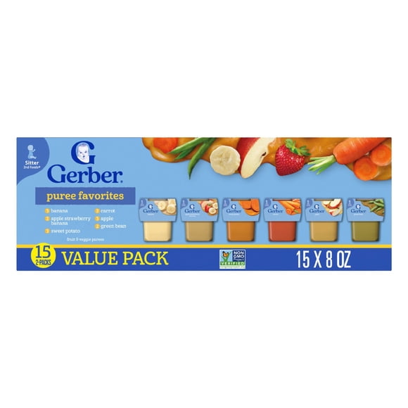 Gerber 2nd Foods Fruit & Veggie Variety Pack, 4 oz., 30 ct.