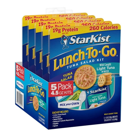 Starkist Chunk Light Tuna In Water Lunch To-Go, 4.1 oz., 5 ct.