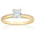 thumbnail image 1 of Princess Cut Solitaire Diamond Ring in 18K Gold, 1 of 5