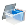 thumbnail image 2 of Storex File Tote, Set of 2, Clear/Gray, 2 of 6