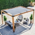 thumbnail image 2 of Backyard Discovery 12' x 10' Brendan Cedar Sail Shade Pergola with PowerPort, 2 of 13