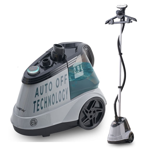 True & Tidy Full-Size Heavy Duty Commercial Garment Steamer with Smart Auto Shut-Off Safety, 3 Steam Settings, 3L Tank