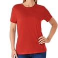 thumbnail interactive-video image 1 of Member's Mark Women's Essential Short Sleeve Crewneck T-Shirt, 1 of 7