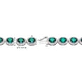 thumbnail image 4 of Oval Cut Gemstone Halo Tennis Bracelet in Sterling Silver, 4 of 5