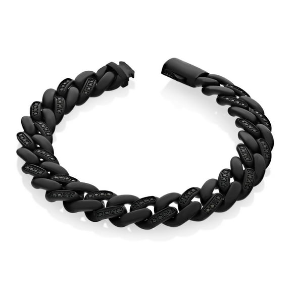 Mens Curb Link Bracelet in Stainless Steel