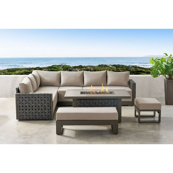 Member’s Mark Brenton Sectional Set with Sunbrella Fabric, 7pc