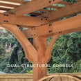 thumbnail image 4 of Backyard Discovery Beaumont Cedar Pergola with Trellis Roof and PowerPort, Choose Size, 4 of 8