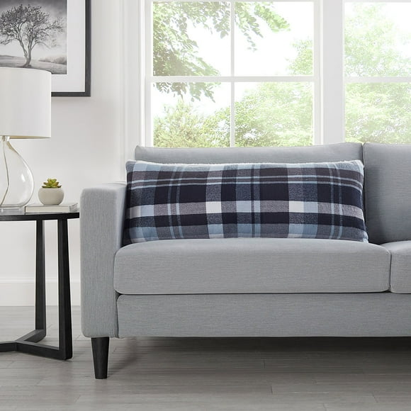 Member's Mark Plaid Faux Fur Decorative Pillow 14" x 36"