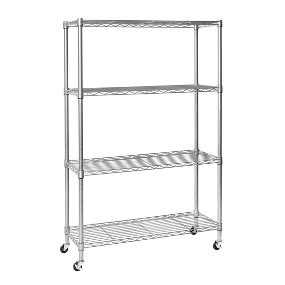 Seville Classics 4-Tier Steel Wire Shelving, 36" W x 14" D x 56.5"H