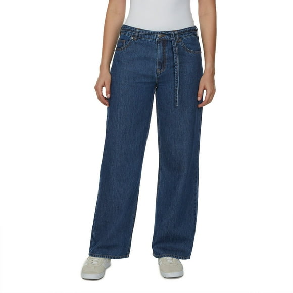 Buffalo Jeans Women's Wide Leg Belted Jean