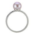 thumbnail image 2 of Cultured Freshwater Pearl and 0.08 CT.T.W. Diamond Ring in 14K Gold, 2 of 6
