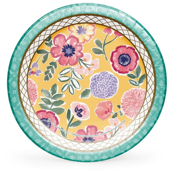 Member's Mark Fancy Florals, Spring Paper Plates, 10", 85 ct.